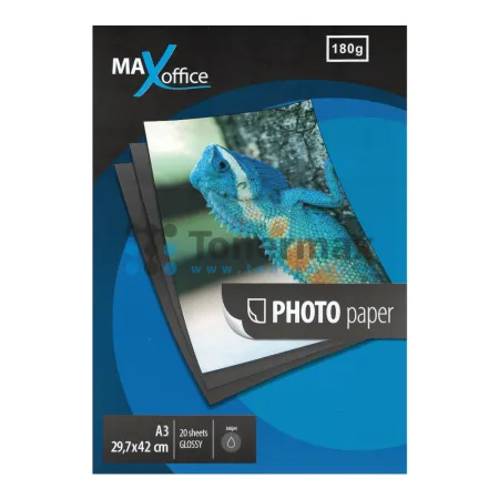 Fotopapír MaxOffice, A3, lesklý, 180 g/m2, 20 ks