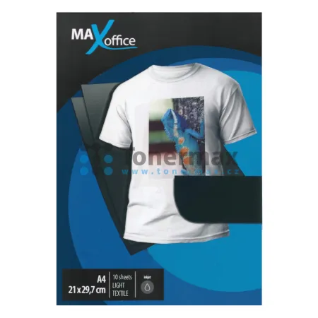 Nažehlovací papír na světlý textil MaxOffice, A4, lesklý, 160 g/m2, 10 ks