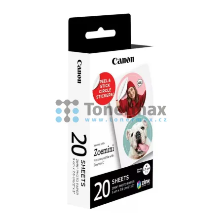 Samolepicí kulaté fotonálepky Canon ZP-2030-2C, termální, 40 ks
